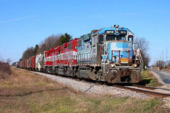 Картинка техника поезда состав локомотив рельсы дорога железная