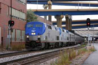 Картинка техника поезда состав локомотив рельсы дорога железная