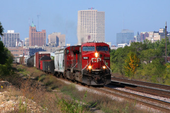 Картинка техника поезда состав локомотив рельсы дорога железная