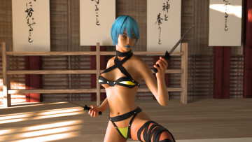 Картинка 3д+графика фантазия+ fantasy фон взгляд девушка оружие