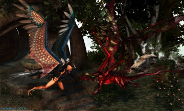Картинка 3д+графика существа+ creatures дракон демон