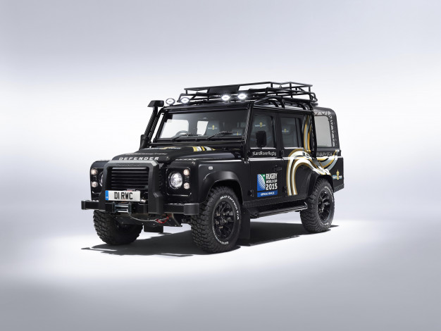 Обои картинки фото автомобили, land-rover, world, rugby, defender, 110, land, rover, cup, 2015г