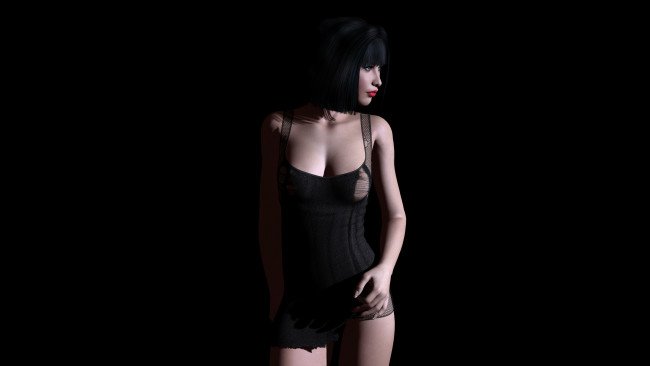 Обои картинки фото 3д графика, люди , people, девушка, фон, взгляд