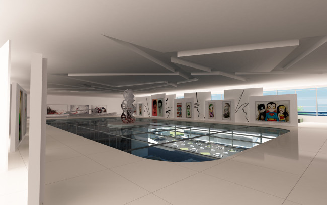 Обои картинки фото 3д графика, реализм , realism, картины, зал