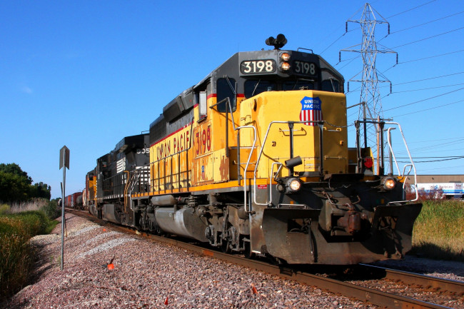 Обои картинки фото техника, поезда, локомотив, дорога, железная, рельсы, состав