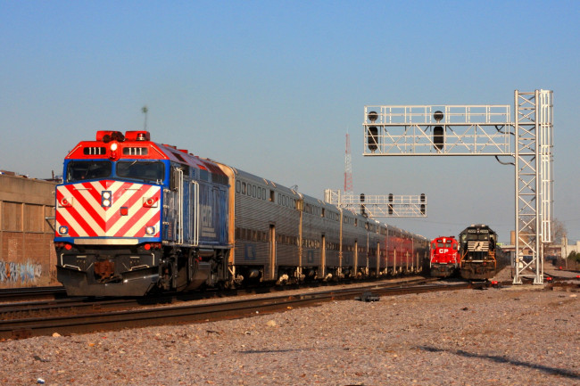 Обои картинки фото техника, поезда, рельсы, дорога, состав, локомотив, железная