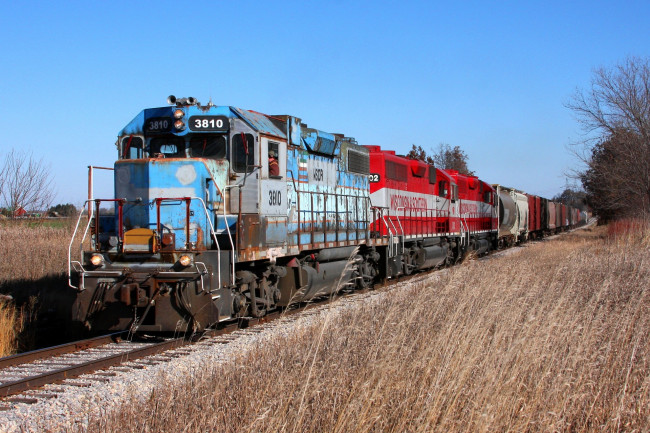 Обои картинки фото техника, поезда, состав, локомотив, рельсы, дорога, железная