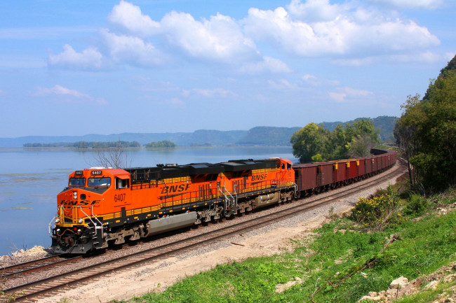 Обои картинки фото техника, поезда, состав, локомотив, рельсы, дорога, железная