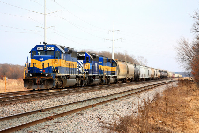 Обои картинки фото техника, поезда, состав, локомотив, рельсы, дорога, железная