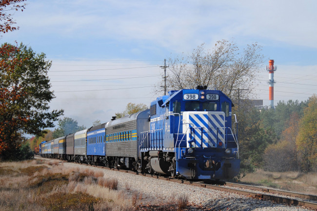 Обои картинки фото техника, поезда, состав, локомотив, рельсы, дорога, железная