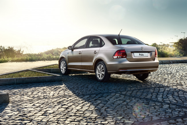Обои картинки фото автомобили, volkswagen, polo, 2015г, typ, 6r, sedan