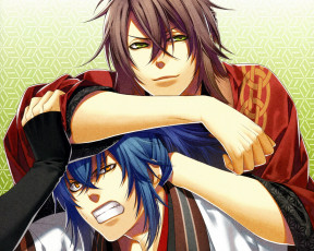 Картинка аниме hakuoki парни