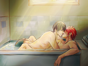 Картинка аниме free хару рин парни