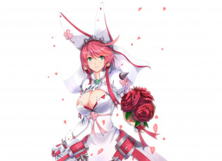 Картинка аниме guilty+gear девушка платье сердечки guilty gear