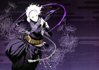 Картинка аниме donten+ni+warau оружие парень ниньдзя