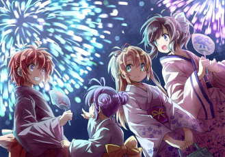 Картинка non+non+biyori аниме фон взгляд девушки