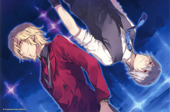 Картинка аниме grisaia+no+kajitsu grisaia no kajitsu heath oslo yuuji kazami двое костюм жилет галстук парни борода