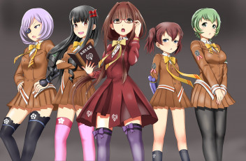 Картинка arpeggio+of+blue+steel аниме aoki+hagane+no+arpeggio фон взгляд девушки