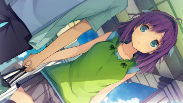 Картинка аниме aokana фон взгляд девушка