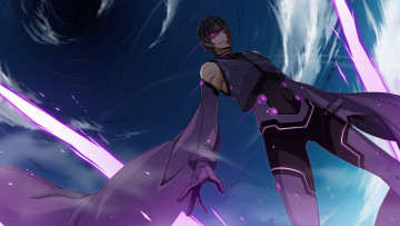 Картинка аниме aokana взгляд фон парень