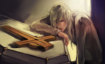 Картинка аниме noblesse вампир франкинштейн гроб крест