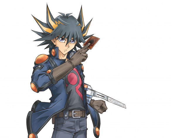 Обои картинки фото аниме, yu-gi-oh, парень