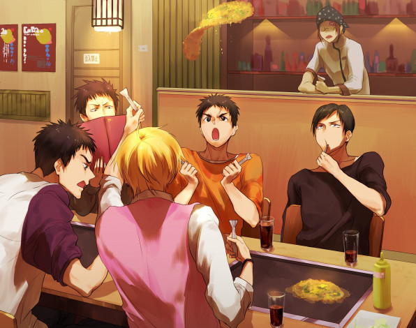 Обои картинки фото аниме, kuroko no baske, парни