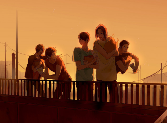 Обои картинки фото аниме, kuroko no baske, парни