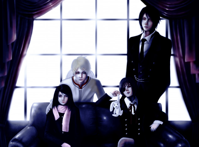 Обои картинки фото аниме, kuroshitsuji, тёмный, дворецкий
