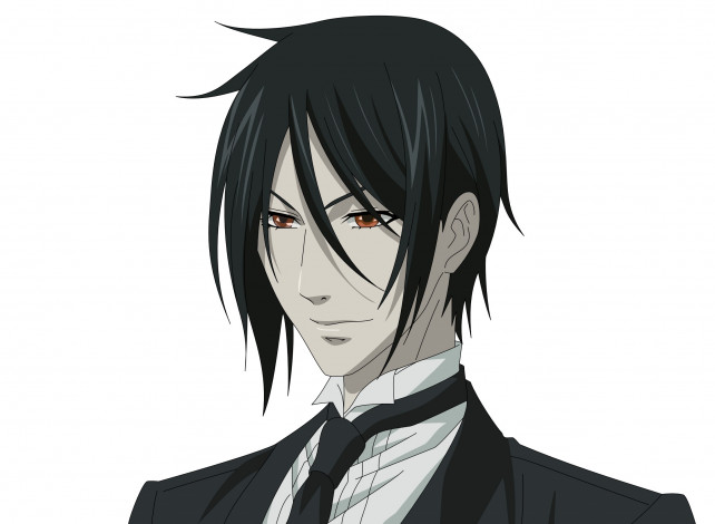 Обои картинки фото аниме, kuroshitsuji, себастьян