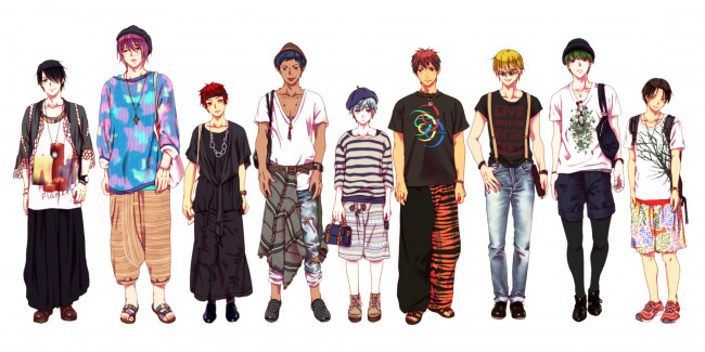Обои картинки фото аниме, kuroko no baske, парни