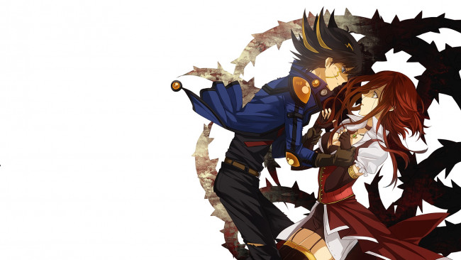 Обои картинки фото аниме, yu-gi-oh, пара