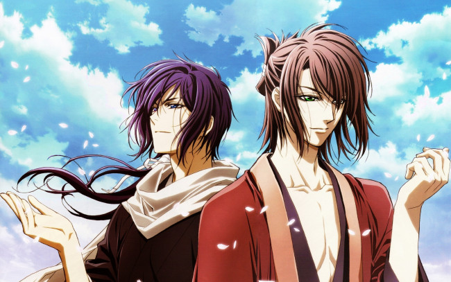 Обои картинки фото аниме, hakuoki, парни