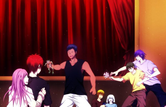 Обои картинки фото аниме, kuroko no baske, девушка, парни