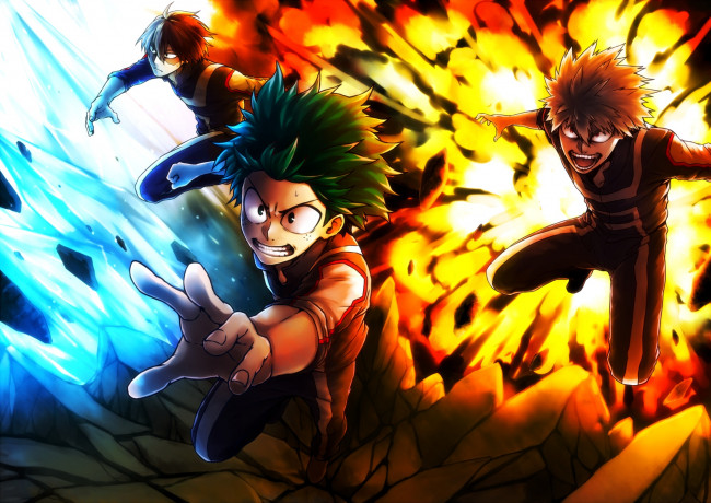 Обои картинки фото аниме, boku no hero academia, парни