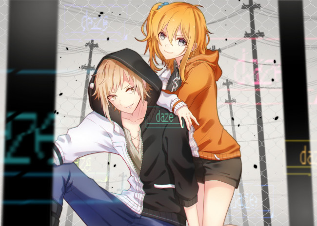 Обои картинки фото аниме, kagerou project, kano, shyuuya, kisaragi, momo