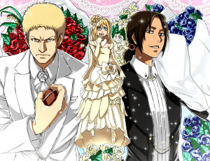 Картинка аниме shingeki+no+kyojin атака титанов