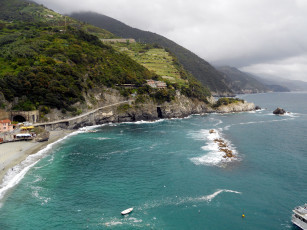 Картинка природа побережье залив горы