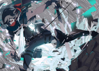 Картинка аниме shingeki+no+kyojin атака титанов