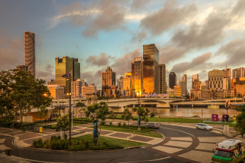 Картинка brisbane+river города брисбен+ австралия город река