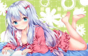 Картинка аниме eromanga-sensei фон взгляд девушка