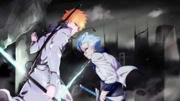 Картинка аниме bleach kurosaki asian captain гримджоу anime