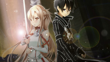 Картинка аниме sword+art+online кирито асуна