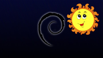 Картинка компьютеры debian фон логотип