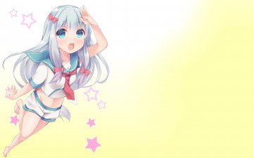 Картинка аниме eromanga-sensei взгляд девушка фон