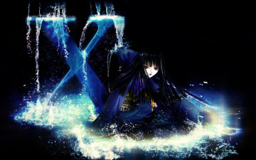 Картинка аниме оружие +техника +технологии японка clamp art arashi kishuu тьма брызги катана черная магия