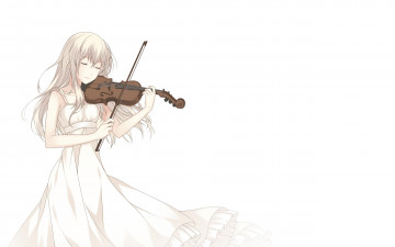 Картинка аниме shigatsu+wa+kimi+no+uso фон взгляд девушка