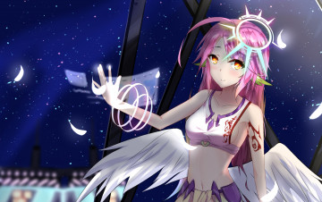 Картинка аниме no+game+no+life фон взгляд девушка