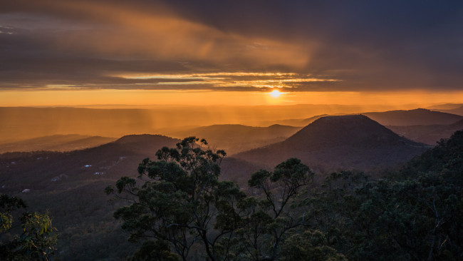 Обои картинки фото природа, горы, рассвет