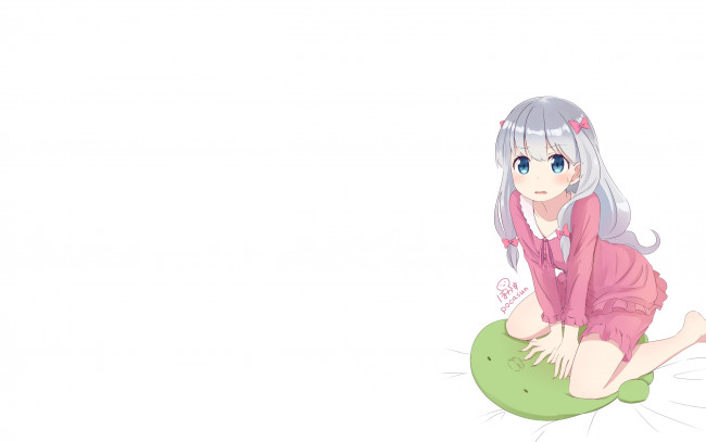 Обои картинки фото аниме, eromanga-sensei, фон, взгляд, девушка